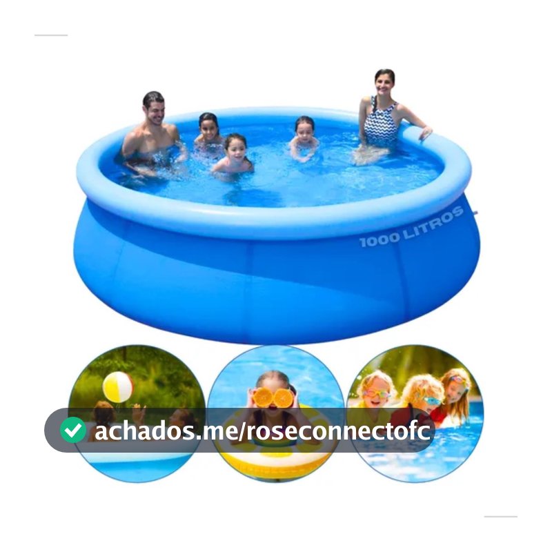 Piscina de plástico Borda Inflável 1000 Litros Pixlar