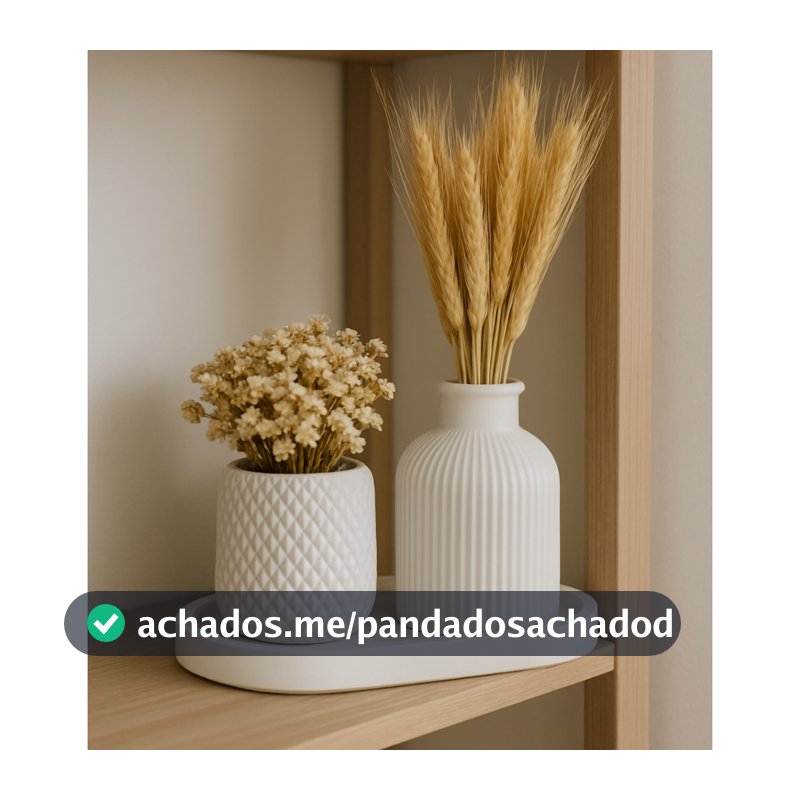 KIT VASOS E BANDEJA Decoração  Susy 3 peças em gesso / sem flores /presente casa copa sala ambiente
