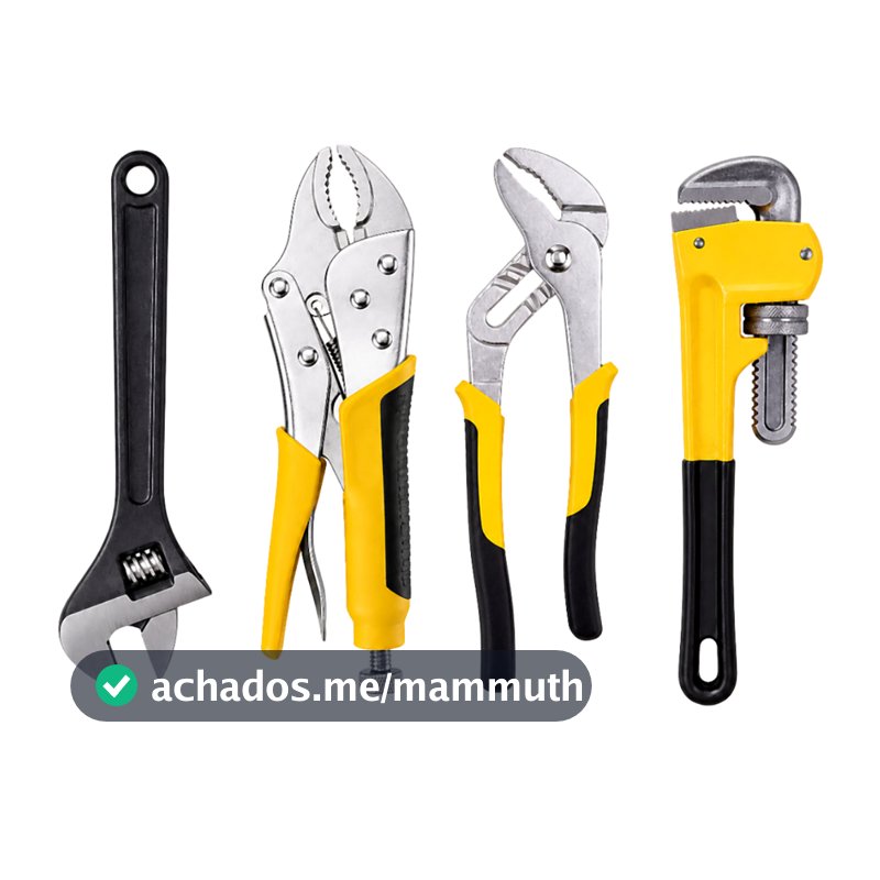 Kit Alicates Conjunto Chave Inglesa + Alicate Bomba + Grifo + Alicate Pressão