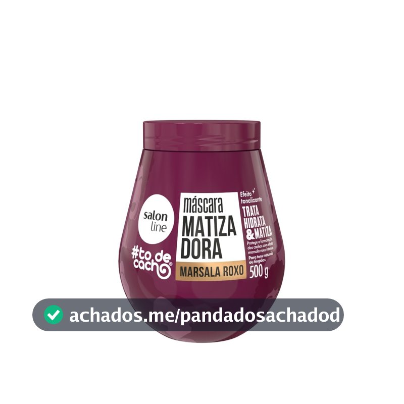Máscara Matizadora #todecacho Marsala Roxo 500g Salon Line