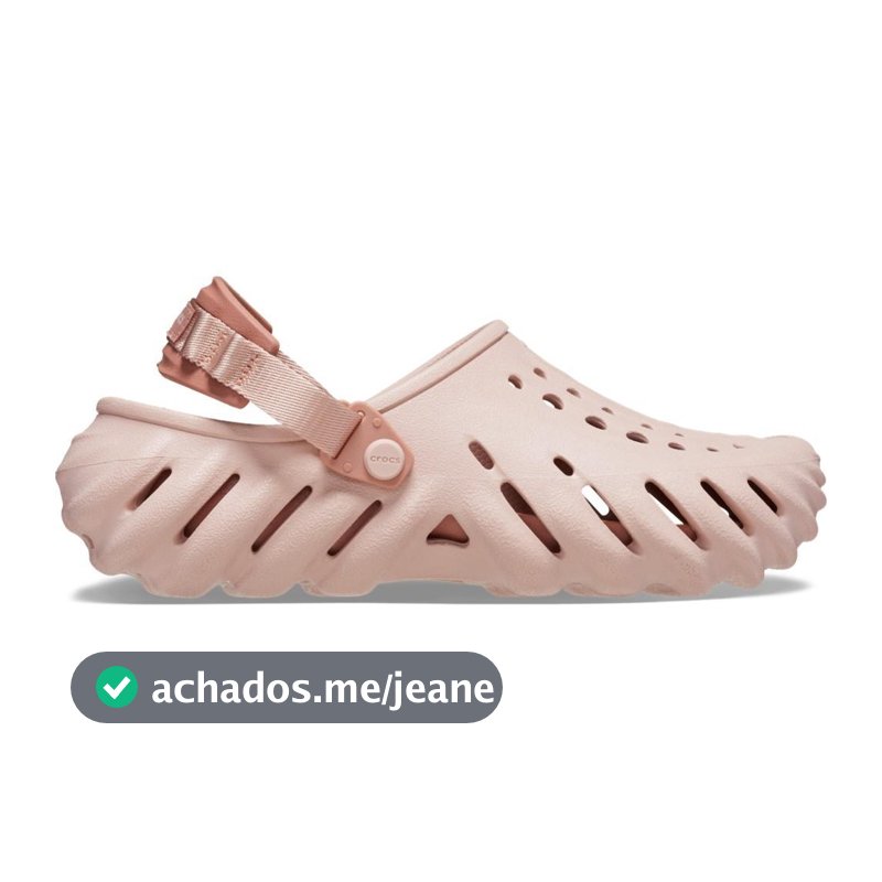 Sandália crocs echo clog pink clay