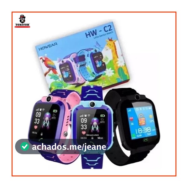 Relógio Infantil Smartwatch HW-C2 com Câmera, Chip, GPS, SOS e Jogos Educativos – Crianças 3 a 12 anos