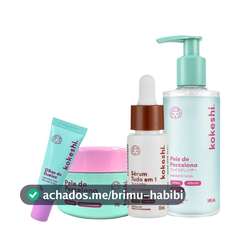 Kit Rotina Skin Care Sérum Tudo em 1 Multifunção Sabonete e creme hidratante facial