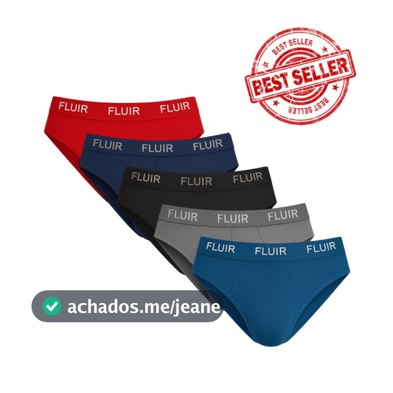 Kit 5 Cuecas Slip Masculina Microfibra Tradicional Adulto
