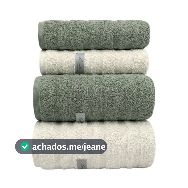 Jogo de Toalhas 4 Peças 100% Algodão Volume Extra Banho e Rosto Macias e Absorventes Loft