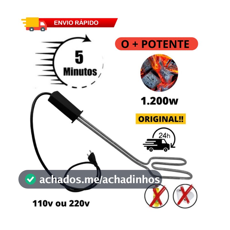 Acendedor Elétrico Para Churrasqueira A Carvao E Lareiras 110v ou 220v