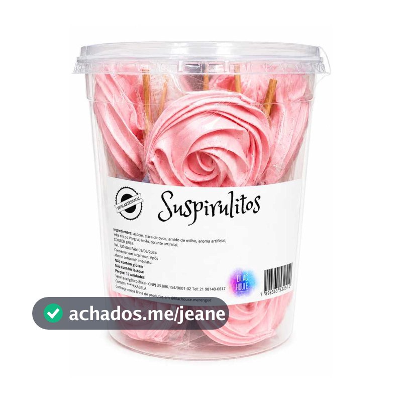 Pirulitos de Suspiro - Pote com 12 un – Crocantes, Coloridos e Artesanais | Lilac House Merengue