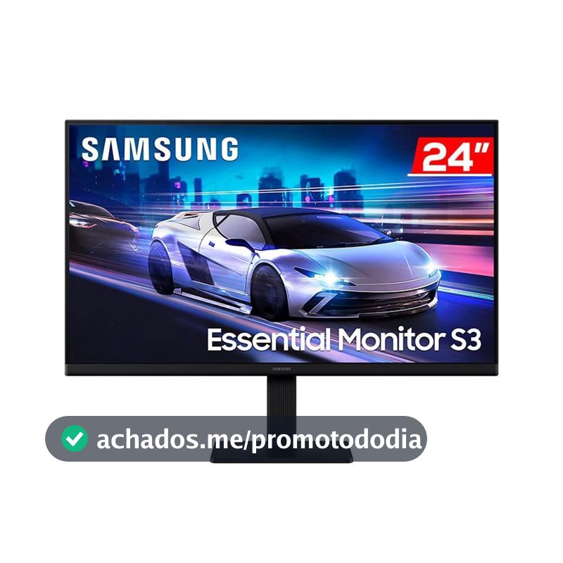 Monitor Samsung 24 Essential S3 FHD IPS 120HZ 5MS, 2 HDMI, Super Fino, 3 Side Boardless, LS24F320GALMZD