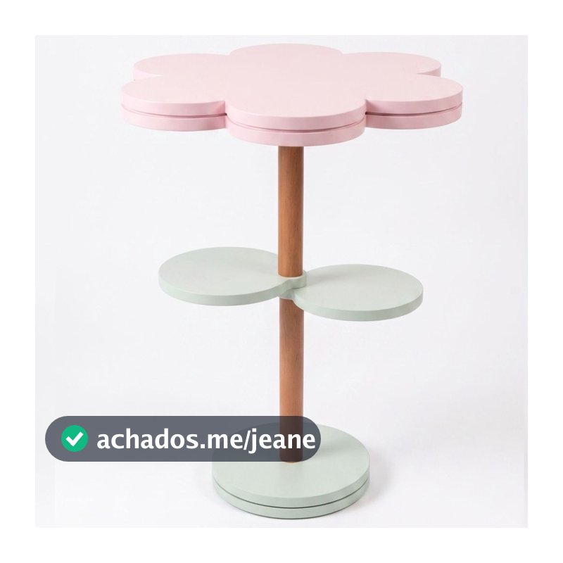 Mesa Flor Infantil Decoração Madeira Quarto Sala Desmontável