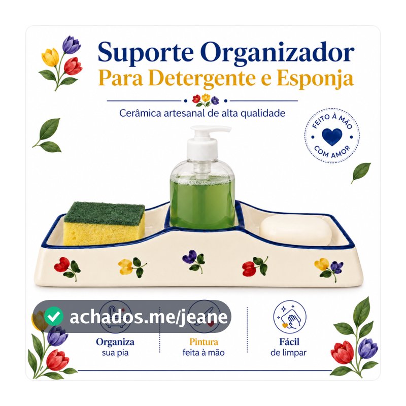 Suporte De Cerâmica Organizador De Detergente E Sabão Porta Detergente Para Cozinhas Decorado Oferta