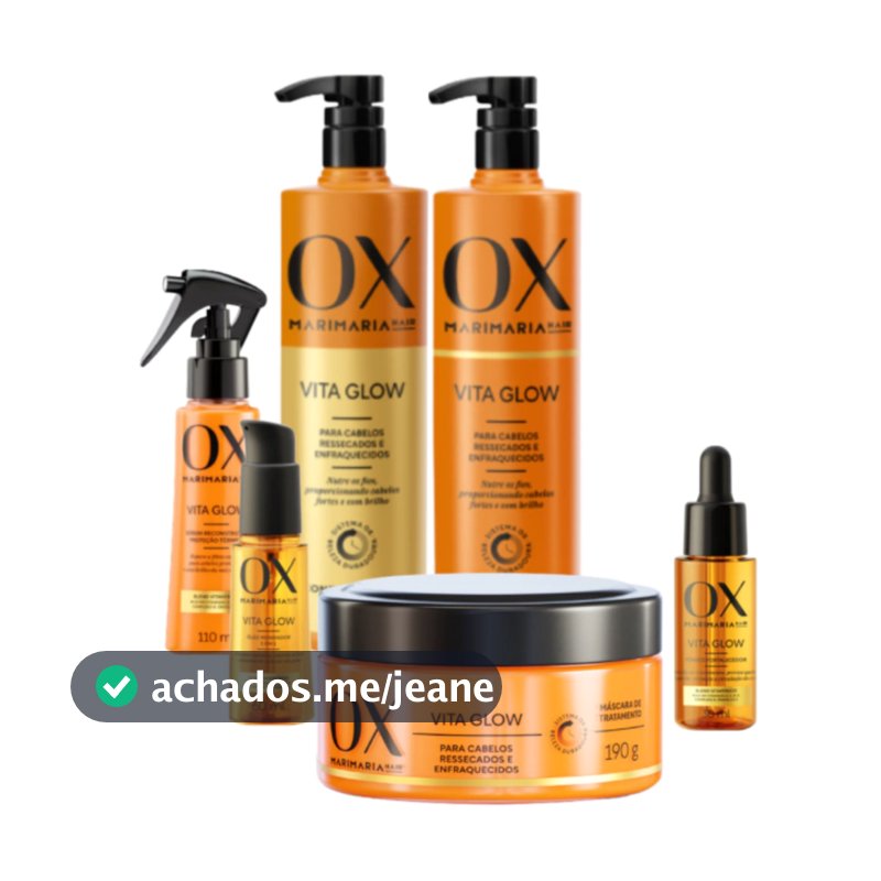 Linha Ox Mari Maria Vita Glow Shampoo e Condicionador 500ml - Escolha seu Kit