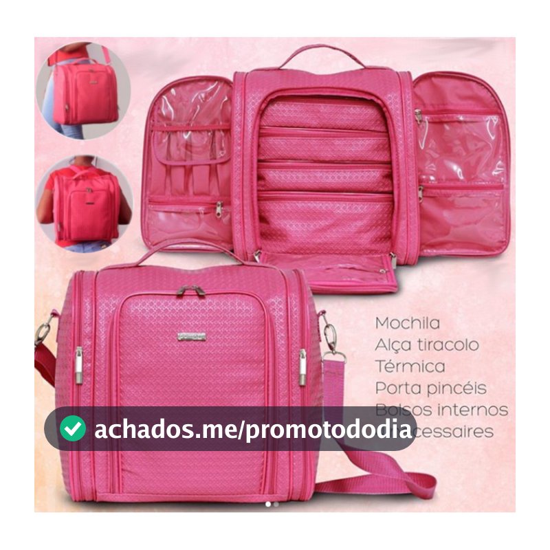 Bolsa / Mochila multi uso + 4 organizadores Manicure / Cabeleireira / Maquiadora - B01