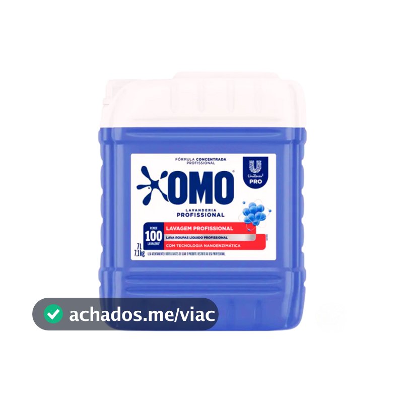 Lava Roupas Lavanderia Pro Líquido 7L Omo