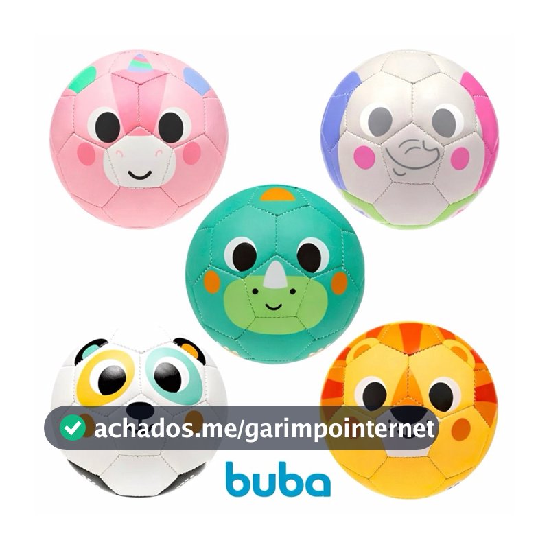 Bola de Futebol Infantil Buba 13 cm - Estimula Movimento e Coordenação, Brinquedo para Criança - BubaZoo