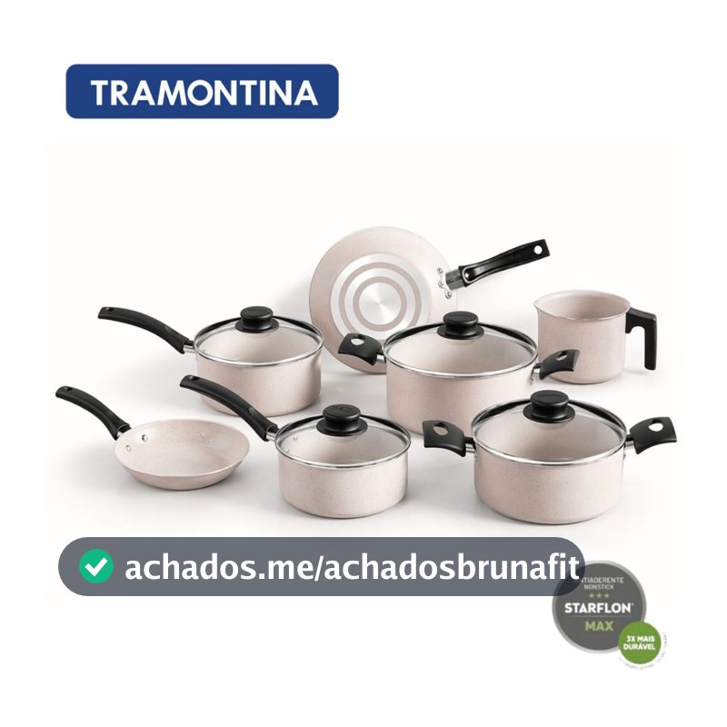 Jogo De Panela Antiaderente Turim 7 Peças Alumínio Tramontina