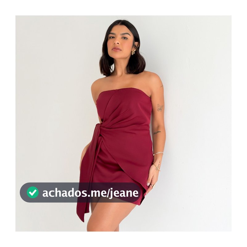 Vestido Feminino Alfaiataria Tomara que Caia Curto Transpassado Caimento Impecável Elegante