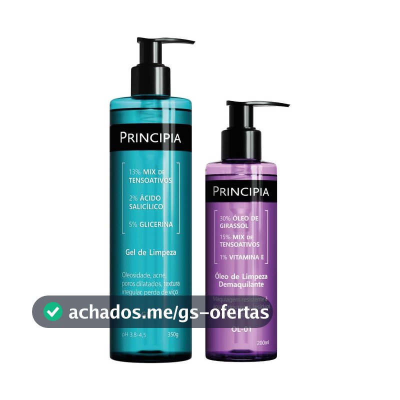 Principia Kit Limpeza Profunda Anti Acne Gel de limpeza GL-01 + Oleo de Limpeza OL-01