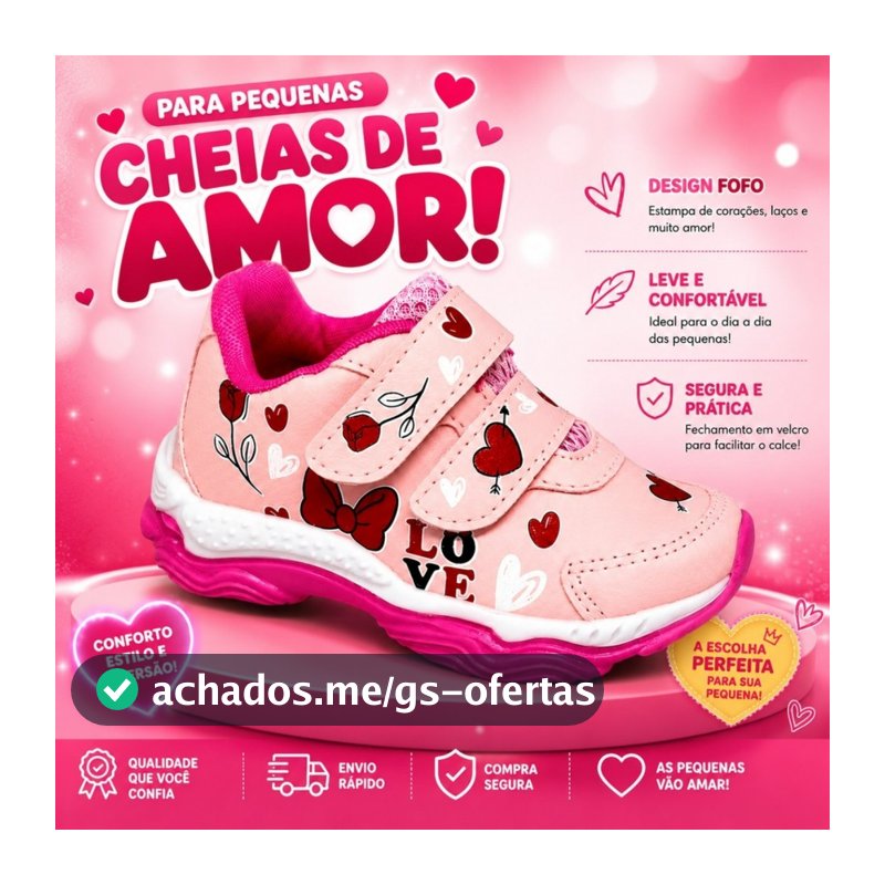 Tênis Infantil Feminino Com Luz do 20 ao 27 01-010 - Yahup