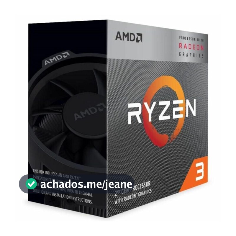 Processador Amd Ryzen 3 3200G Am4 3.6Ghz (4.0Ghz Turbo) Cache 4Mb 4 Nucleos 4 Threads 65W | YD3200C5FHBOX