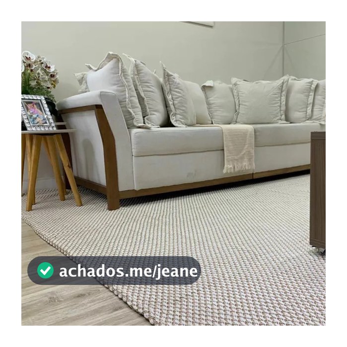 Tapete De Sala Grande 100% Algodão Confortável e Prático! Lavável à Máquina