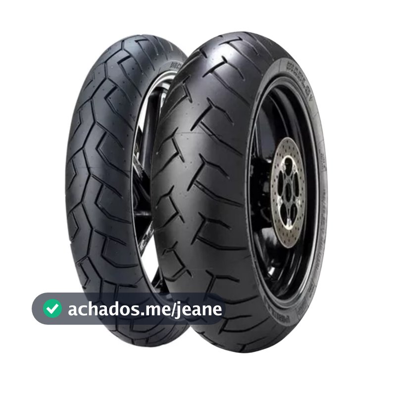 2 Pneu Moto 120/70-17 + 180/55-17 Diablo Pirelli Uso Sem Câmara