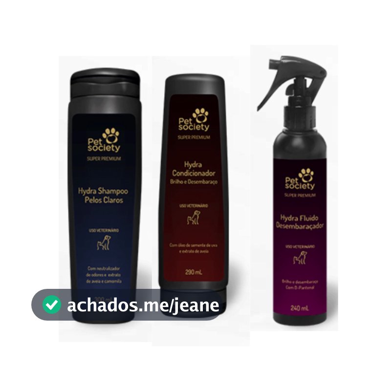 01 Sh Pelos Claros e 01 Brilho 290ml e 01 Fluido 240ml