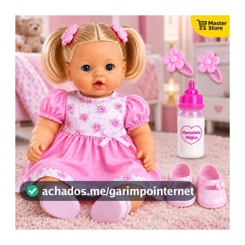 Boneca Bebe Grande Angelina Loira Fala Frases Mamadeira Boneca Que Fala Brinquedo Tipo Bebe Reborn