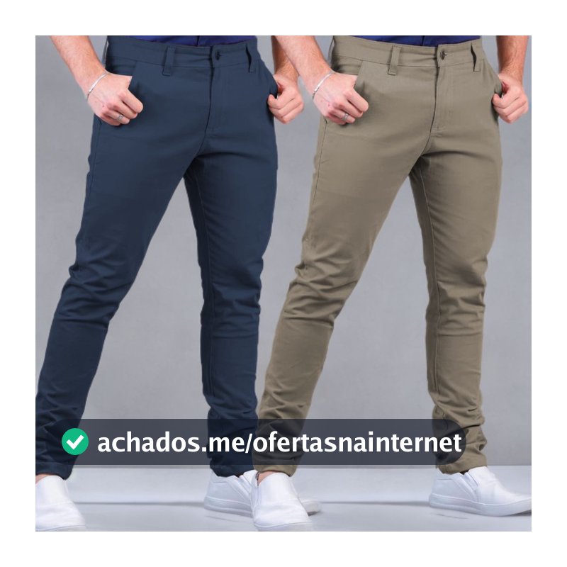 Calça Masculina Sport Fino Social  Sarja Com Elastano  Slim Super Confortável Direto Da Fabrica