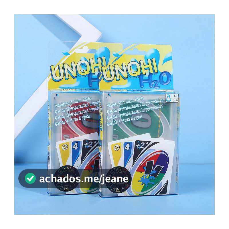 H2O Jogo De Cartas Claro À Prova D'água De Pressão PVC Plástico Transparente Crianças Brinquedos Jogando UNO Jogos De