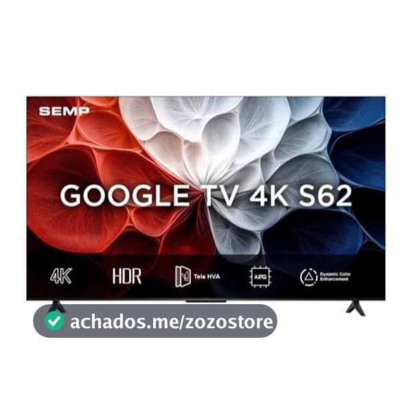Smart TV SEMP 65" LED HVA 4K UHD Google TV - 65S62