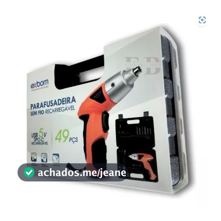 Mini Parafusadeira sem Fio Recarregável USB com Maleta 49 peças  MQL-PFU49A EXBOM