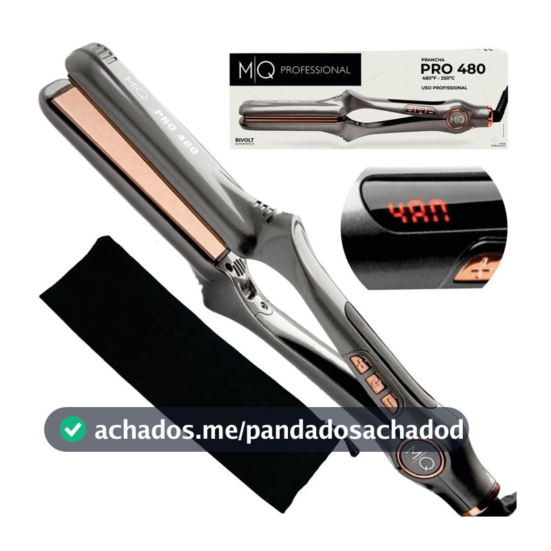 Prancha Cabelo Profissional Mq Pro480º F Chapinha Titanium bivolt