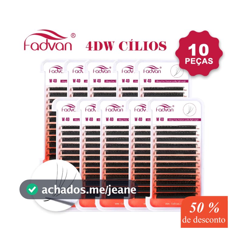 10pcs FADVAN 4D W Cílios Originais Atacado Fornecedores De Extensão De Profissionais Da Fábrica