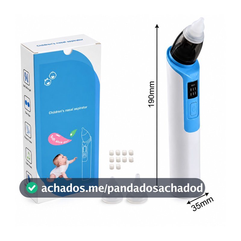Aspirador Nasal Bebê Recarregável Silicone Macio Limpeza Nasal Infantil Portátil USB