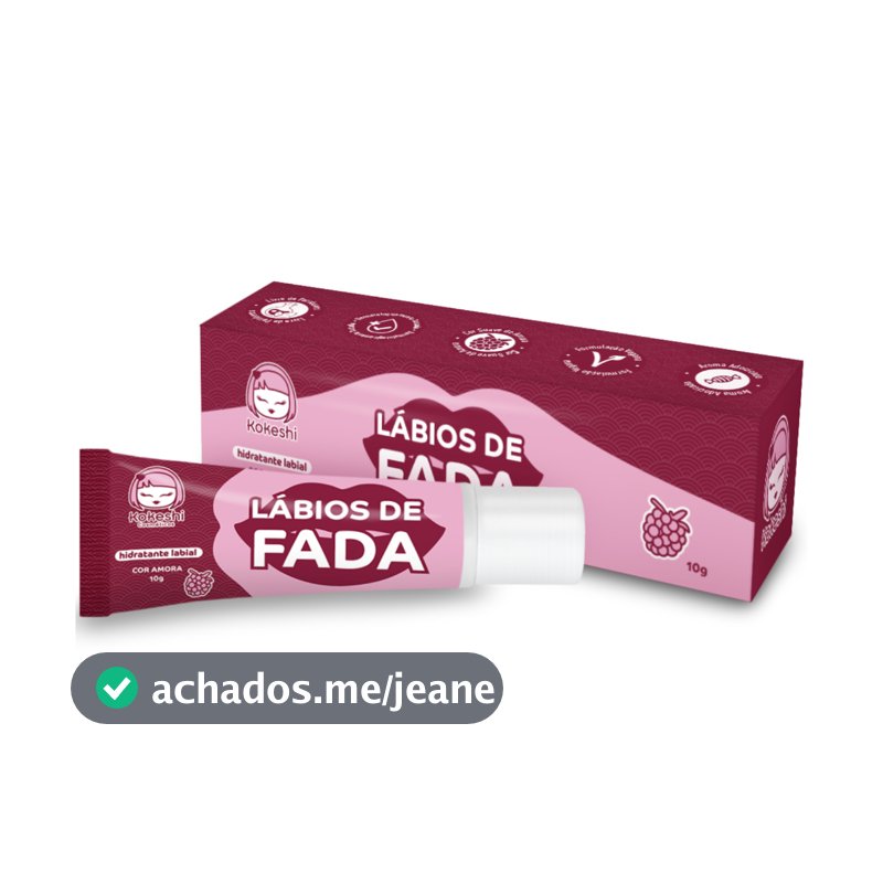 Hidratante Labial Lábios de Fada Amora Manteiga de Karité Kokeshi 10g