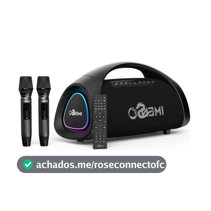 Caixa De Som 200W Rms 30000mah IMENSO X73  IPX6 Com 2 Microfone  Preto