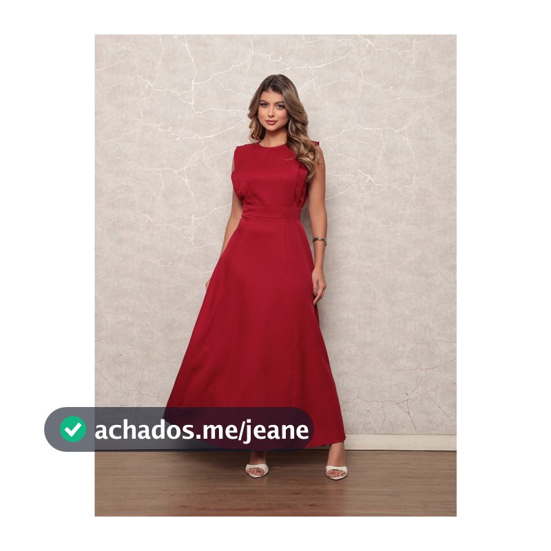 Vestido Evangélico Liso Casamento Social em Tecido Alfaiataria sem manga Elegante