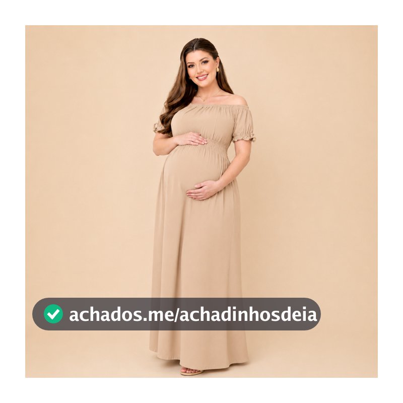 Vestido longo gestante para amamentação moda grávida gestação
