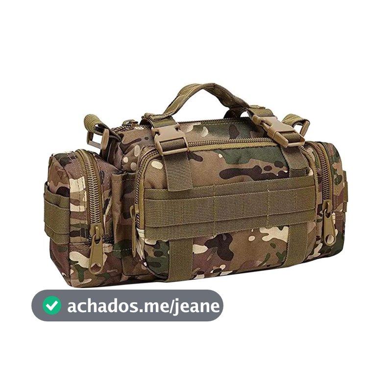 Pochete Bag Tática Multiuso Para Pesca Trilha Acampamento Resistente