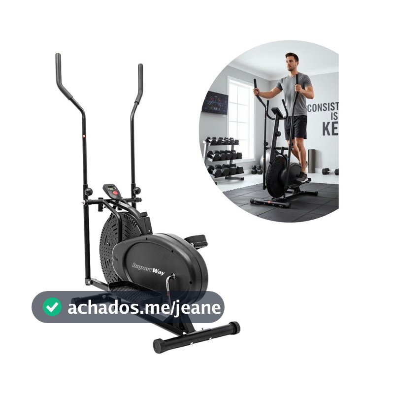 Elíptico Com Resistência a Ar Importway Suporta Até 150kg Ideal Para Treinos Sem Impacto e Queima de Calorias