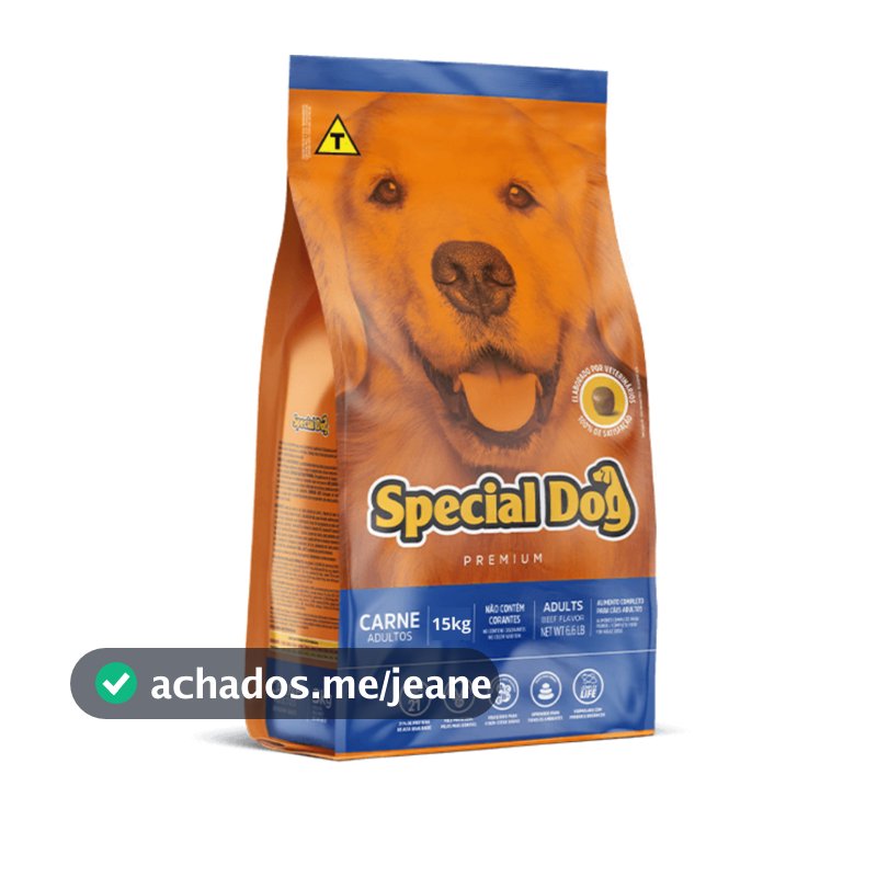Ração Premium Special Dog para Cães Adultos Sabor Carne 15Kg - Produto Original Lacrado