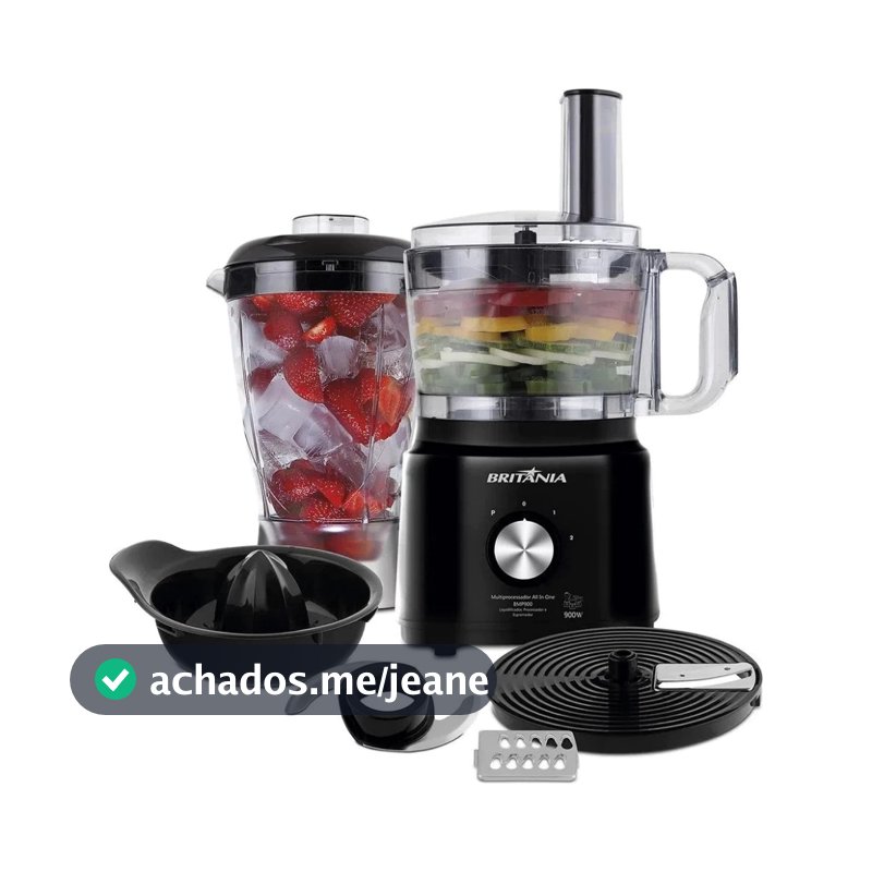 MULTIPROCESSADOR BRITANIA 5 EM 1 1000W ALL IN ONE BMP900P 110V