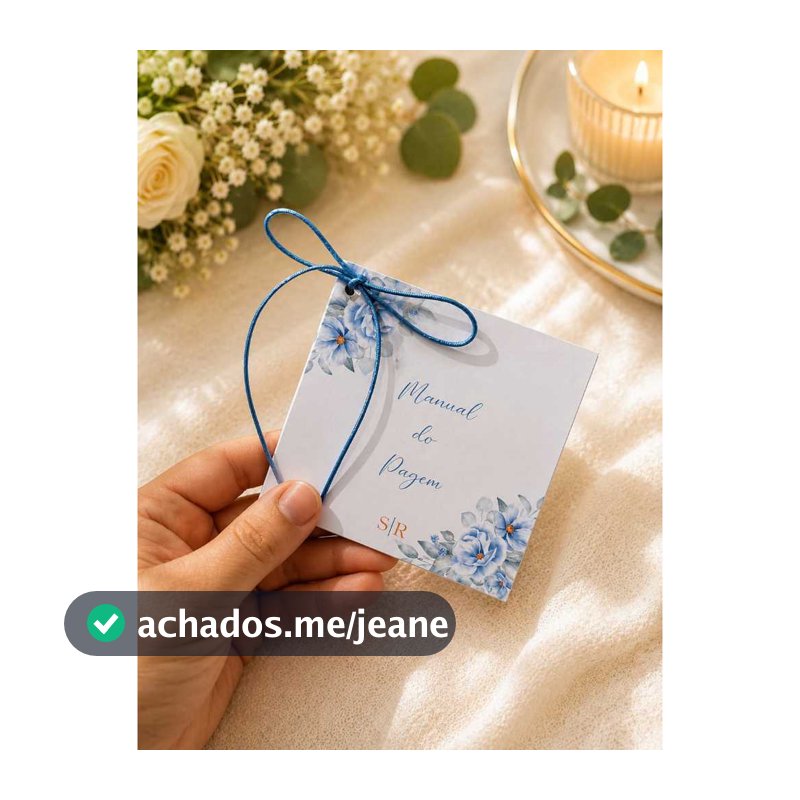 Manual para Pajem de Casamento personalizado