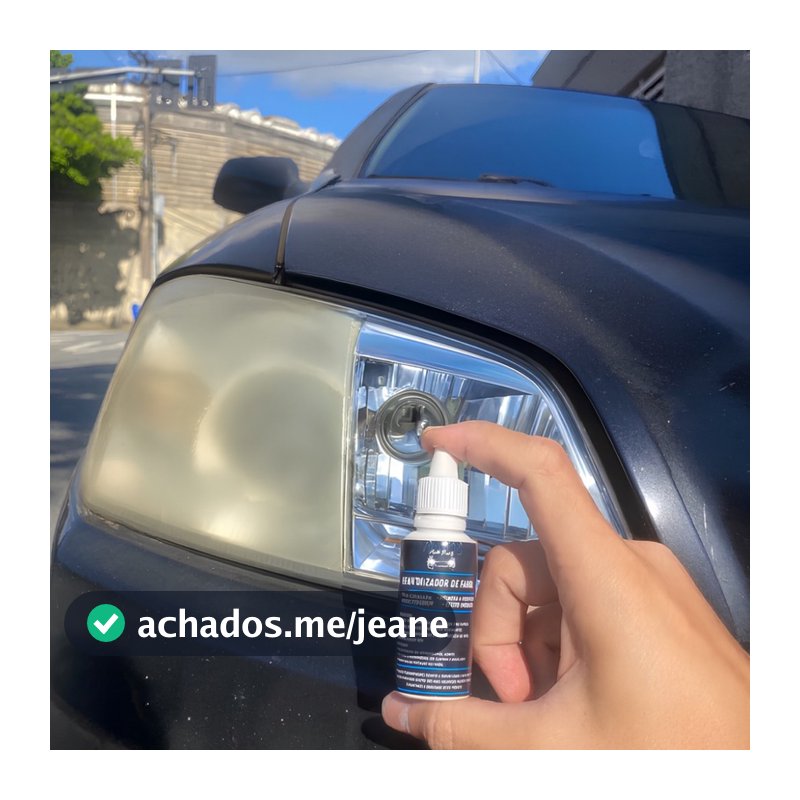 Revitalizador de farol remove amarelado e aspecto fosco