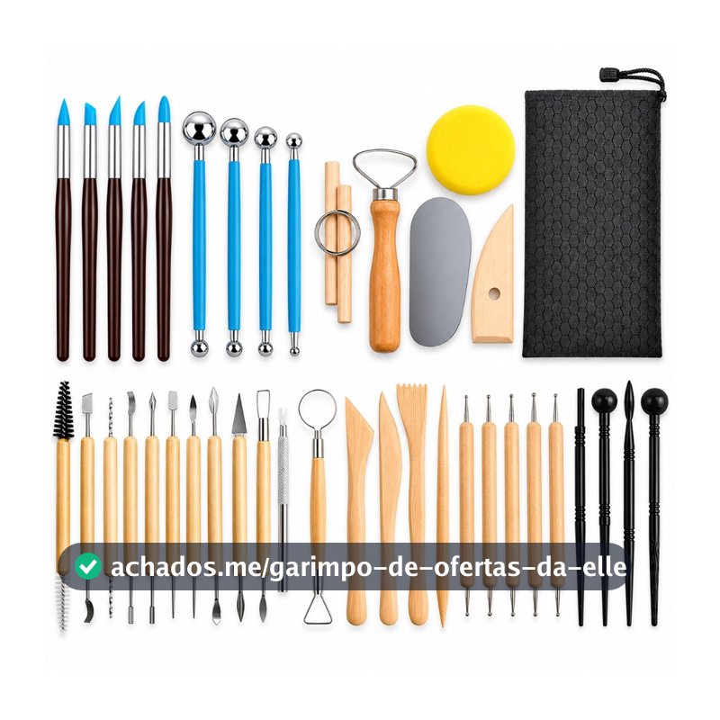Kit 30/40 Peças Ferramentas Escultura Adequado Para Esculturas Em Argila E Cerâmica, Argila Modelagem Corte Ferramentas