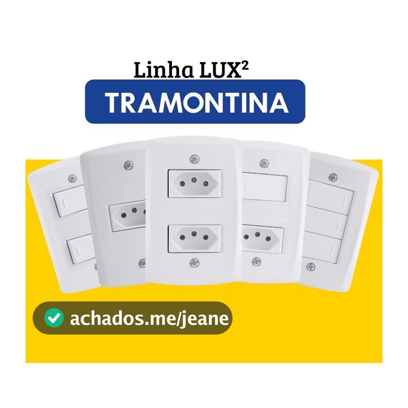 Interruptor e Tomada Tramontina Linha Lux2 Branca