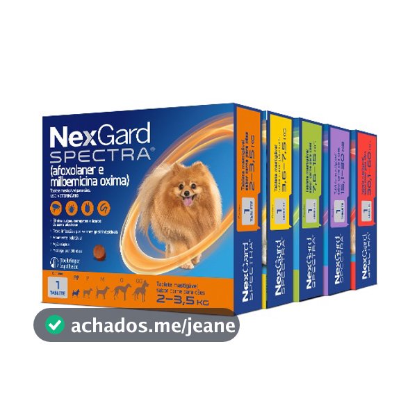 Antipulgas Nexgard Spectra 1 TABLETE (escolha o tamanho dentro do anúncio)