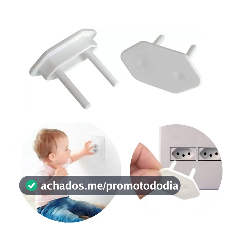 Kit 24 Protetor de Tomada Bebê Segurança Contra Choque Elétrico