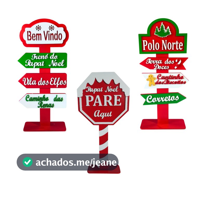 Display Placas Natalinas em MDF – Decoração de Natal Criativa e Encantadora