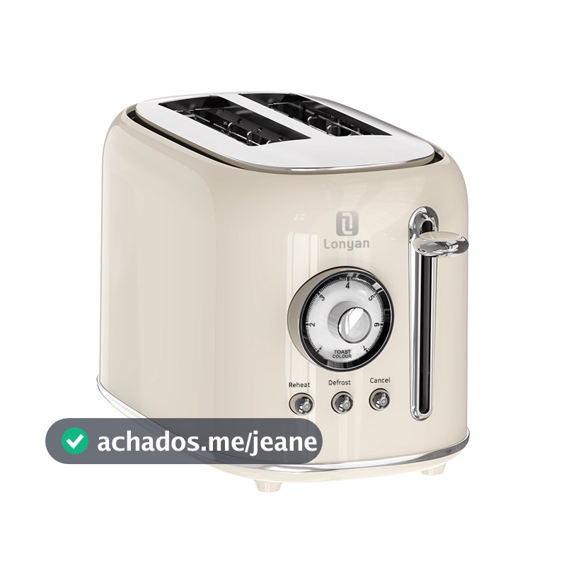 Torradeira De Pão Elétrica 2 Fatias Inox 220V 800W 7 Níveis Proteção Antiaderente Para Cozinha Pequena Lanche Da Manhã